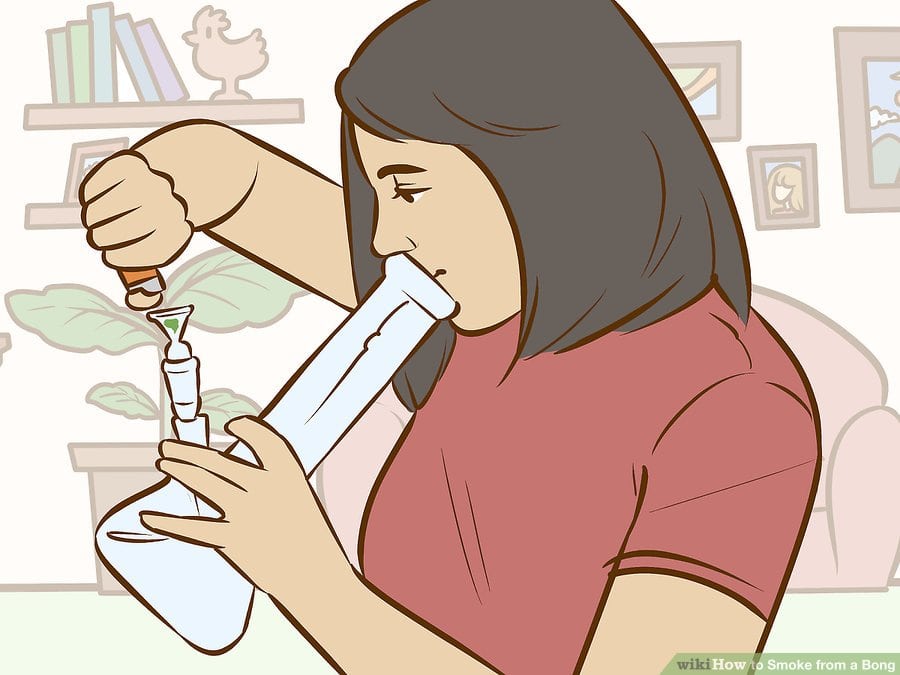 how to smoke a bong tutorial wikihow