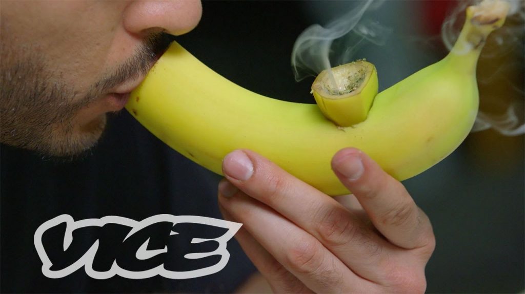 smoke weed out of a banana