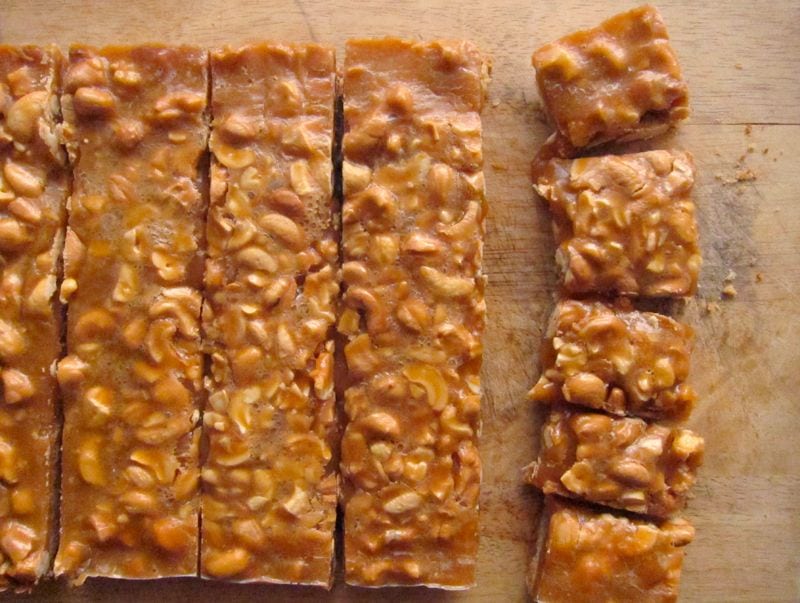 caramel cashew bars