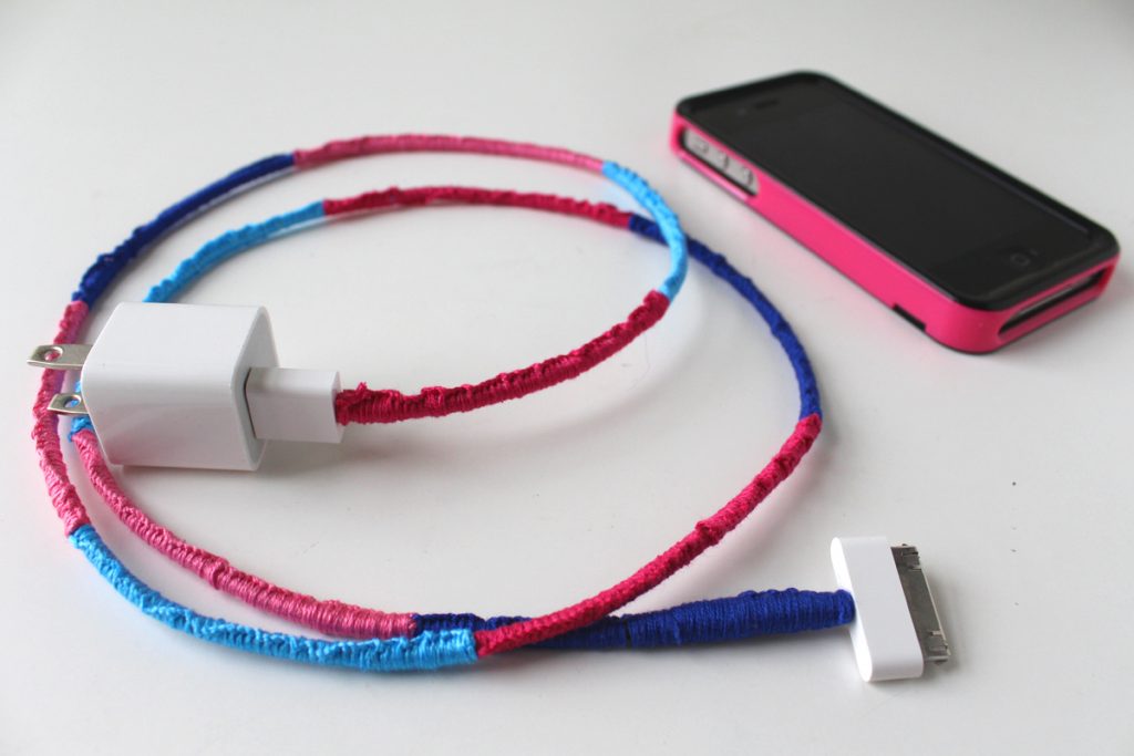 BY ERICA SOOTER DIY TUTORIALSFEBRUARY 17, 2016 DIY WRAPPED CHARGER CORD