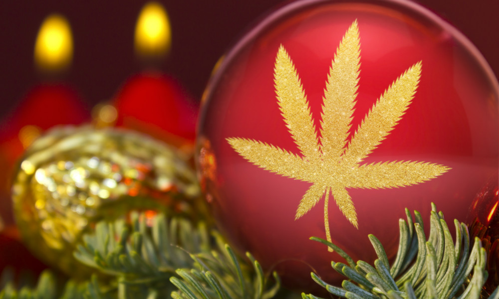 Cannabis christmas decorations